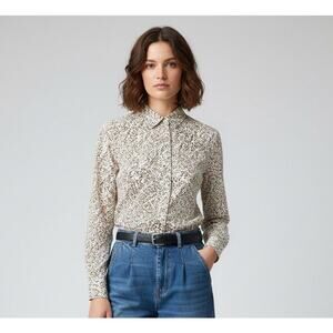 Vintage 70's Nikki Lightweight Double Peter Pan Collar Blouse